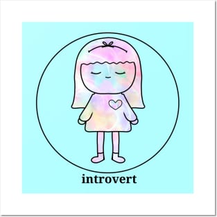 Introvert Girl Posters and Art